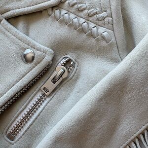 IRO Cream Suede Jacket with White Lining